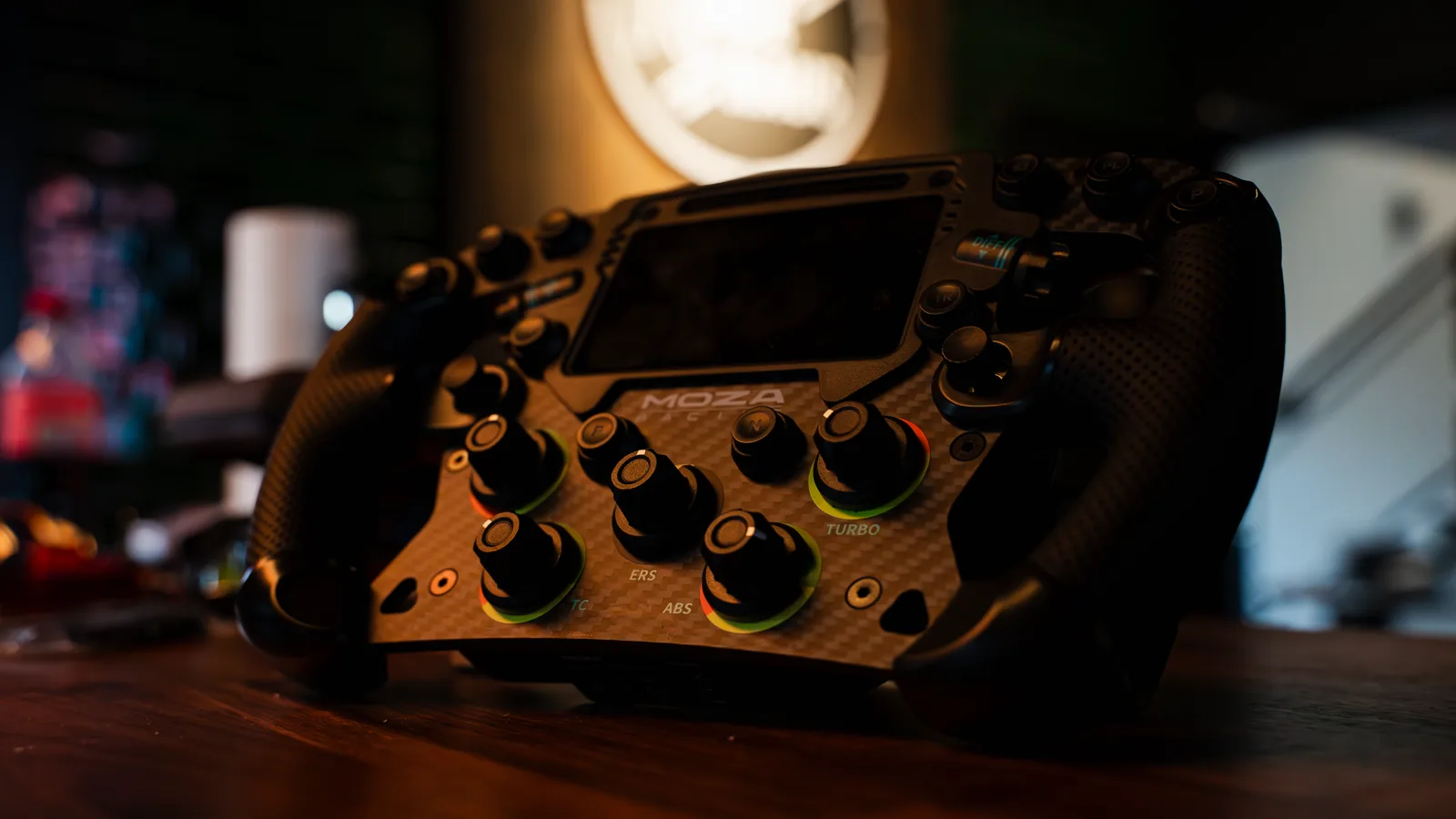 MOZA formula-style direct-drive steering wheel